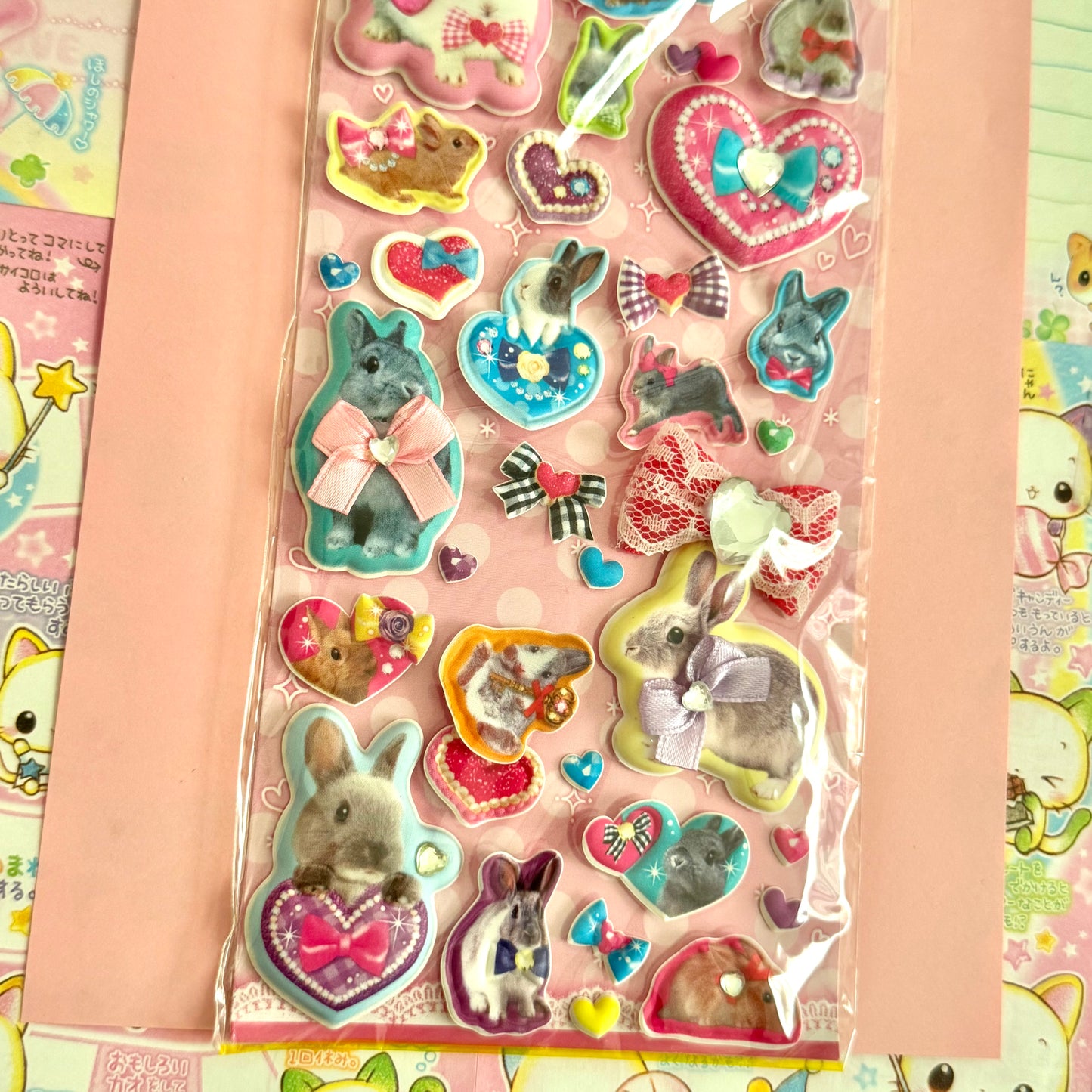 Mind Wave Seals ♡ Puffy Bunny Sticker Sheet