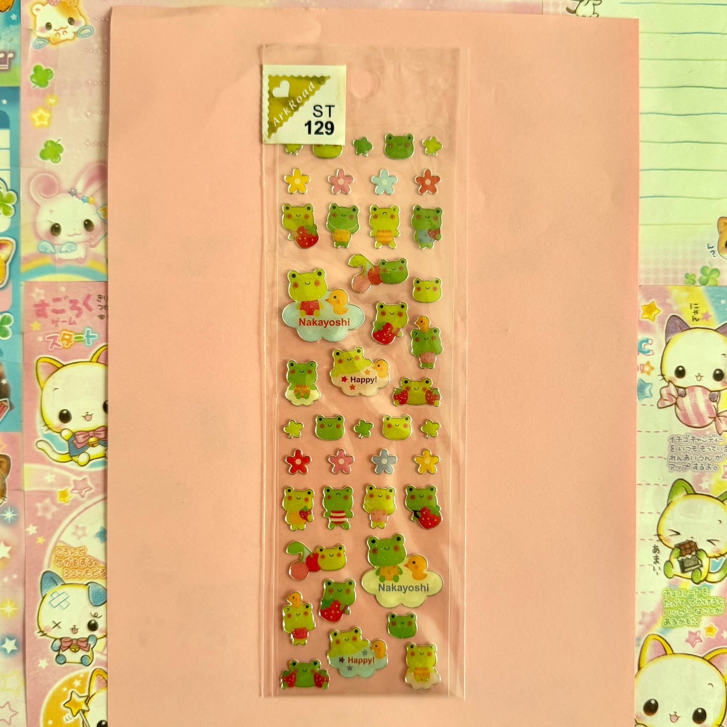 Cute Frog Clear Sticker Sheet