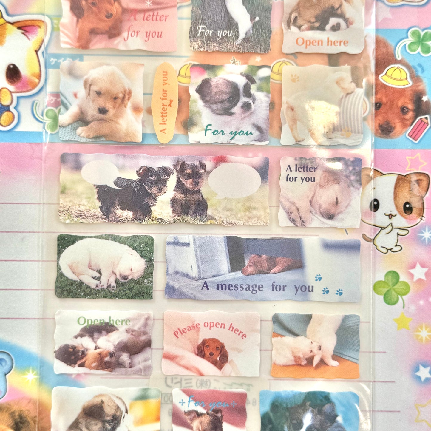 Dog Seal Collection Letter Clear Sticker Sheet