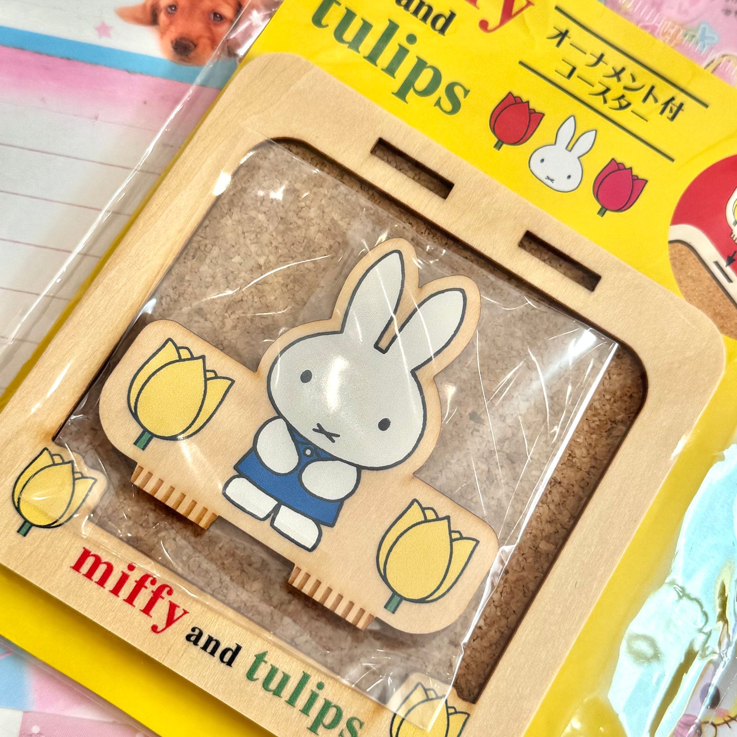 Miffy and Tulips Coaster with Ornament