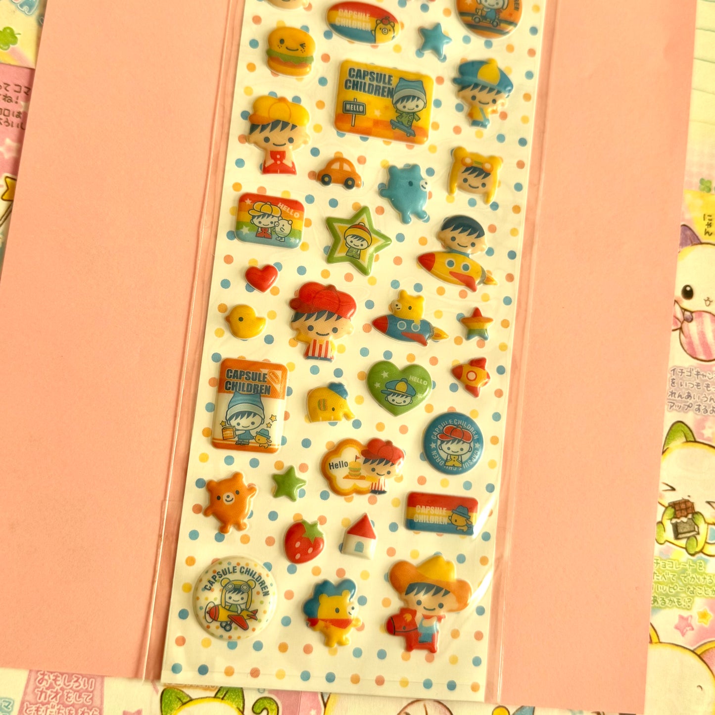 KAMIO JAPAN Seals ♡ Capsule Children Clear Sticker Sheet
