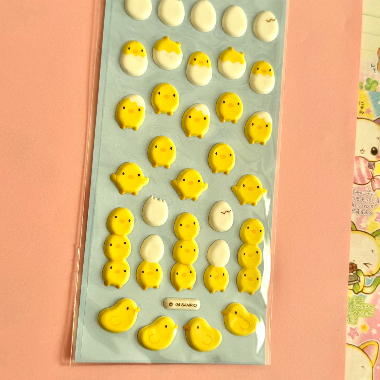 Sanrio Seals ♡ 2004 Egg and Chick Chewy Sticker Sheet