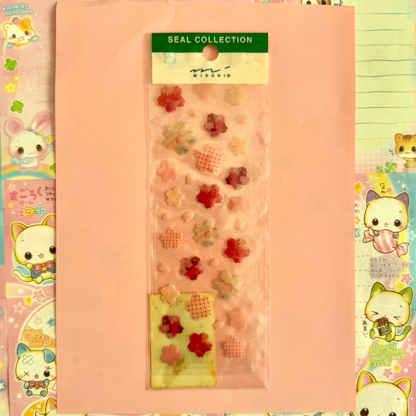 Cherry Blossom Pattern Clear Sticker Sheet