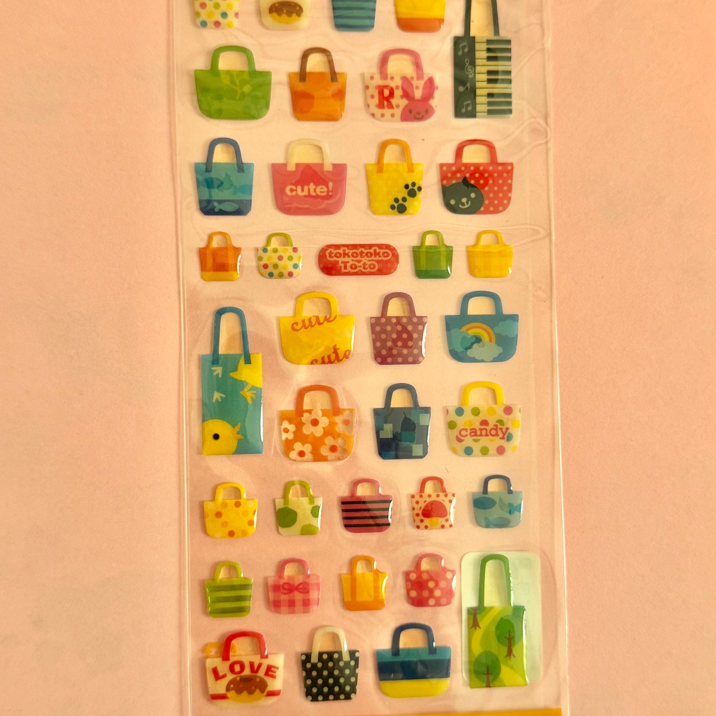 Mind Wave Seals ♡ Handbags Clear Sticker Sheet