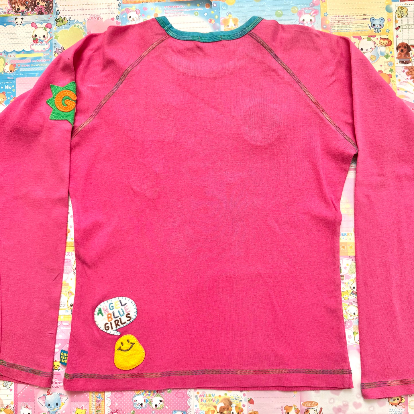 Angel Blue ♡ Patches Long-Sleeve T-Shirt