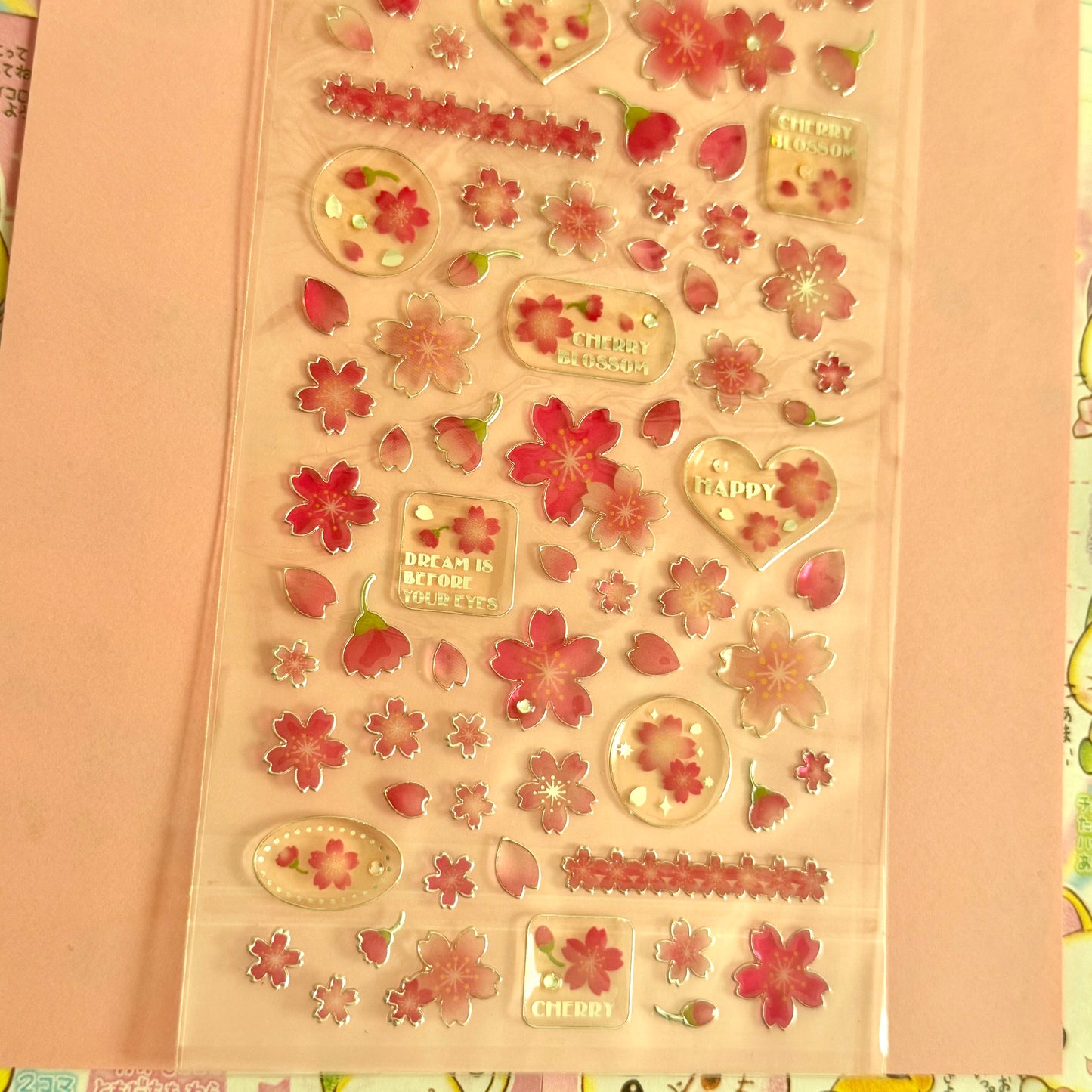 Crux Seals ♡ Cherry Blossom Clear Sticker Sheet