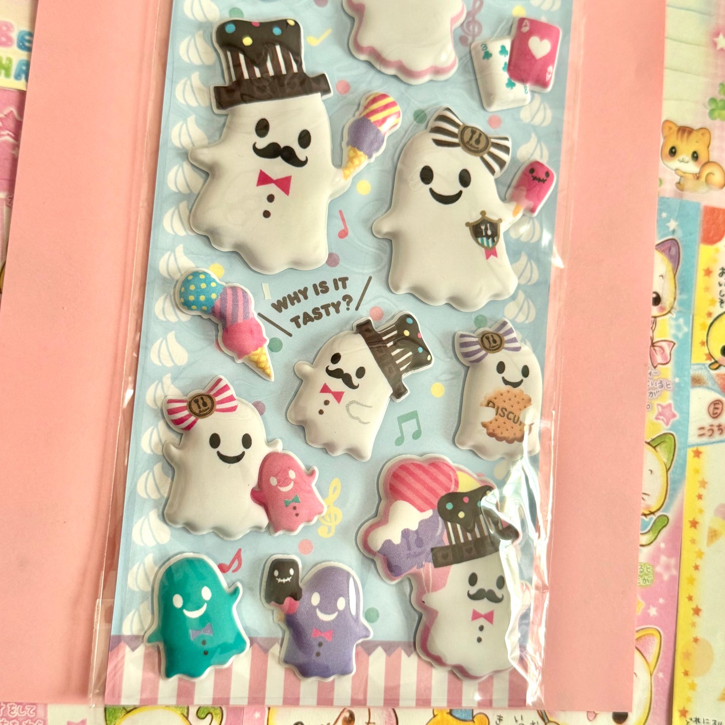 Q-Lia Seals ♡ Sweet Ghosts Puffy Sticker Sheet