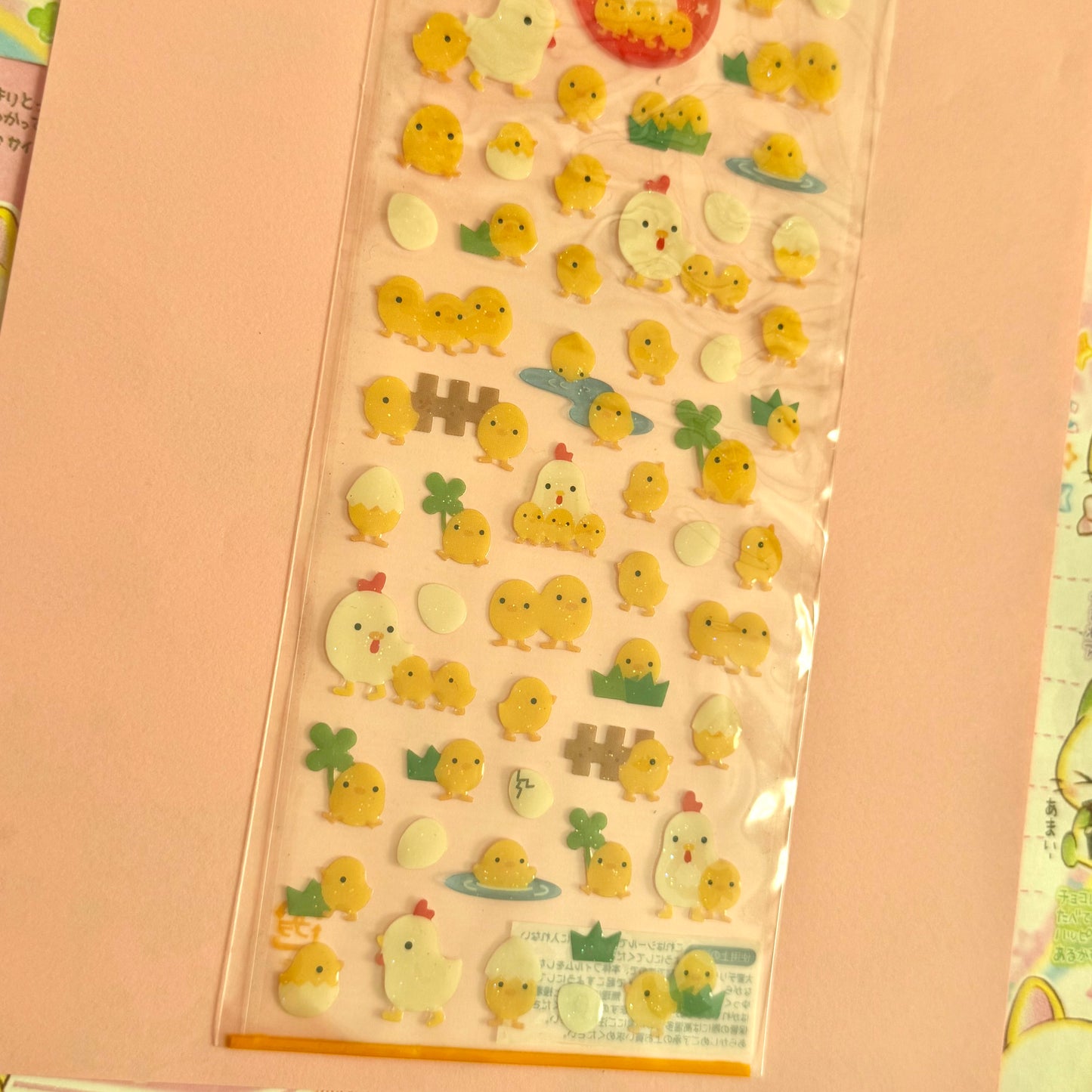 Mind Wave Seals ♡ Piyo Piyo Chicks Clear Sticker Sheet
