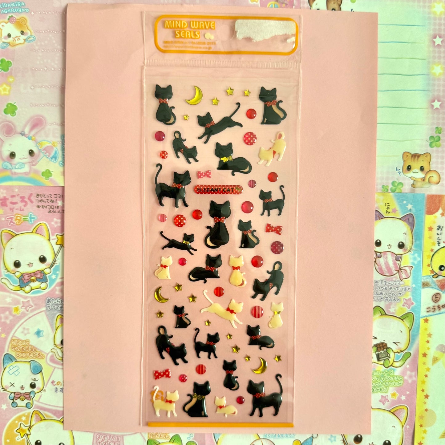 Mind Wave Seals ♡ Elegant Cat Clear Sticker Sheet