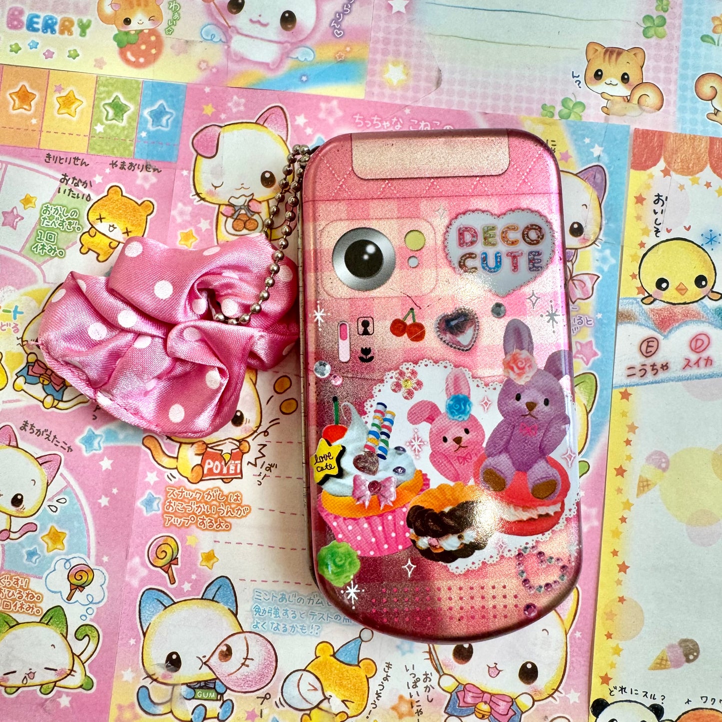 Deco Cute ♡ Flip Phone Tin Can with Memo