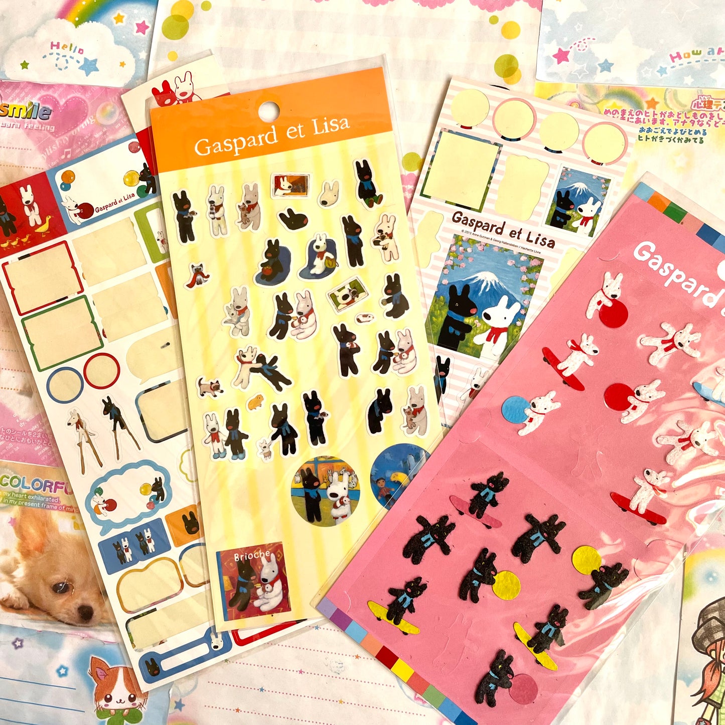 Used Gaspard et Lisa Sticker Sheet Set