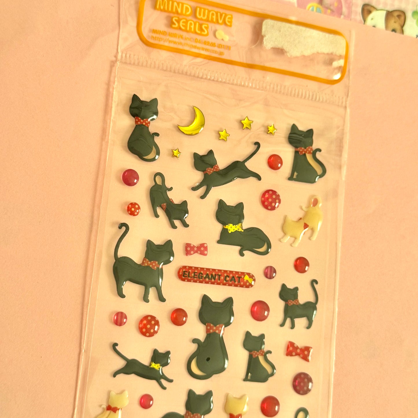 Mind Wave Seals ♡ Elegant Cat Clear Sticker Sheet
