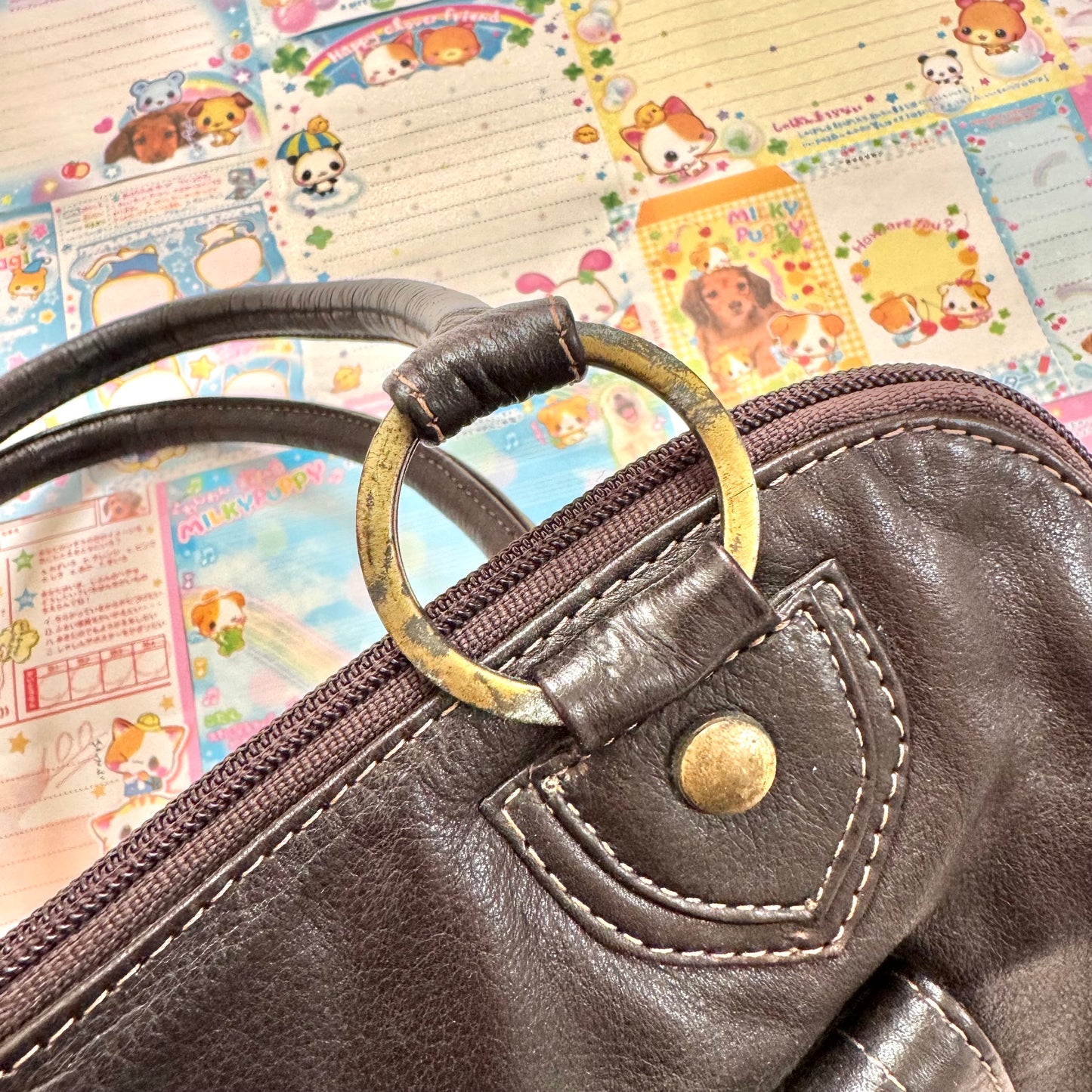 Vintage Debenhams Collection Leather Shoulder Bag