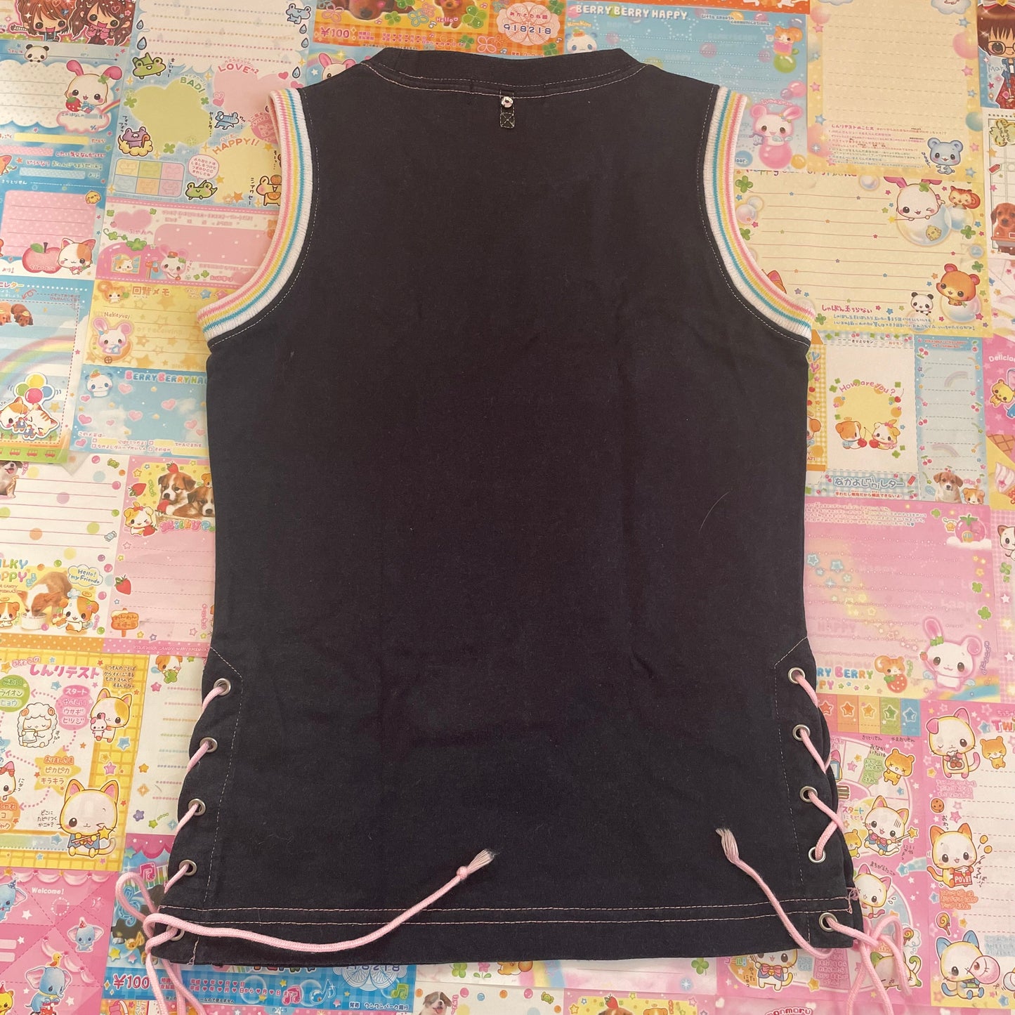 Blue♥︎Cross Girls - Tank Top with Ribbon Sides