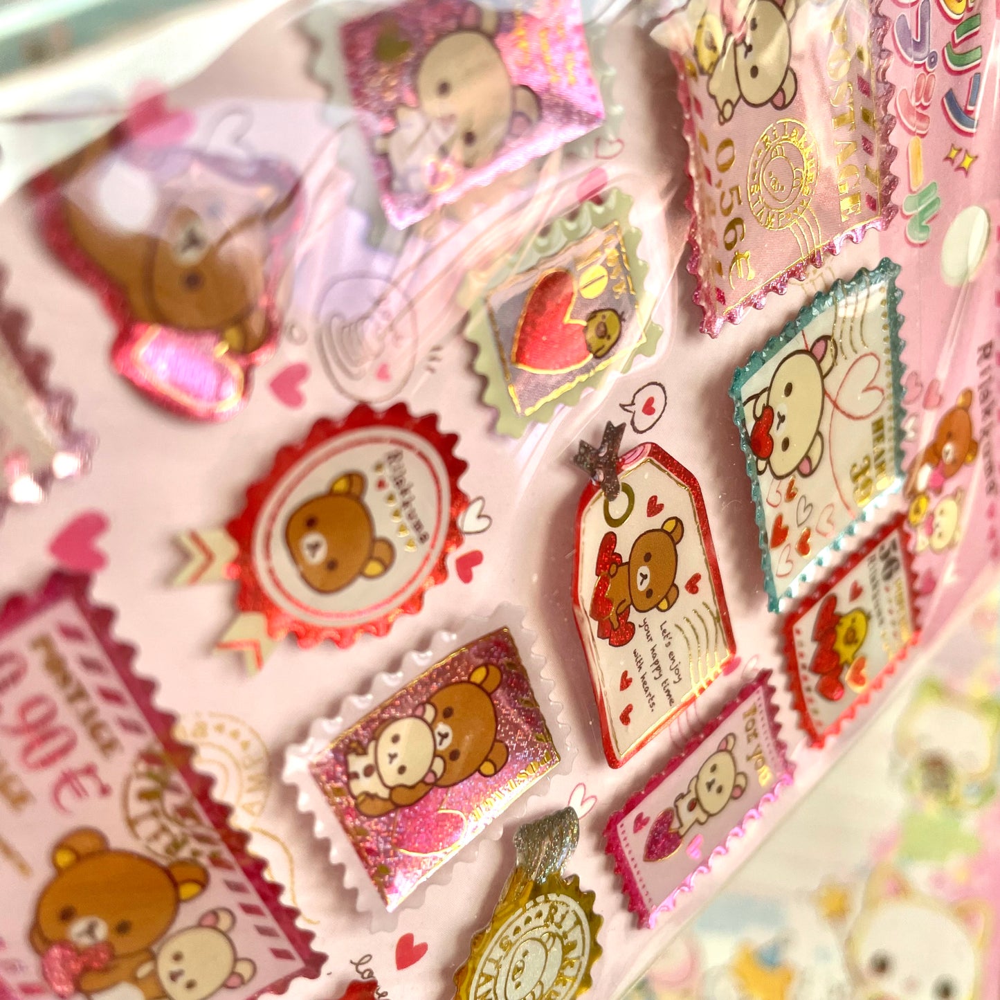 Rilakkuma Stamp Sticker Sheet
