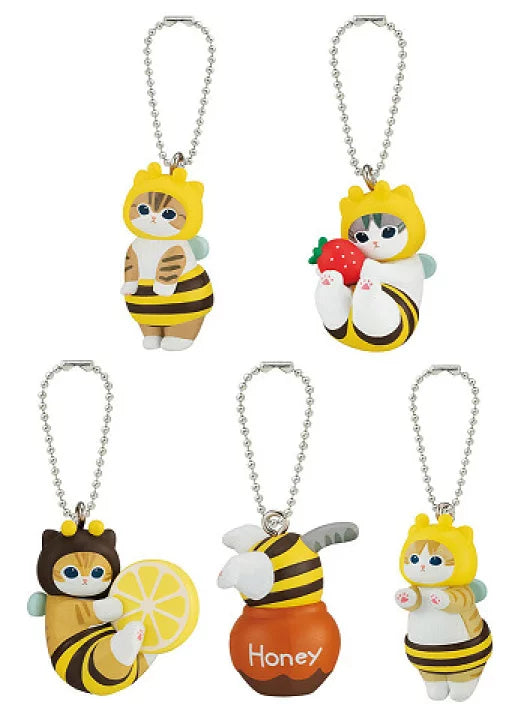 ★Gacha★ Mofusand Honeybee Cat Keychain