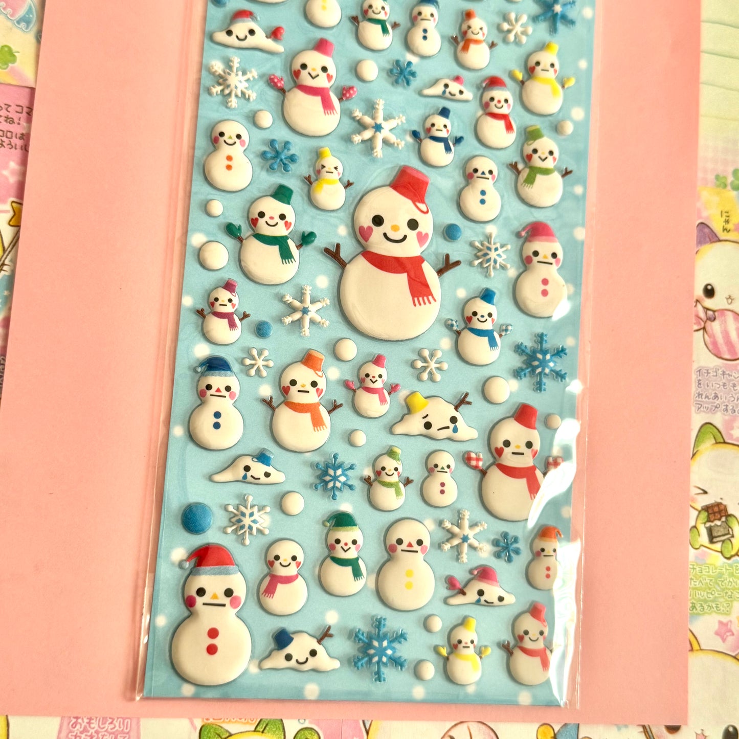 Q-Lia Seals ♡ Cutie Collection Snowman Sticker Sheet