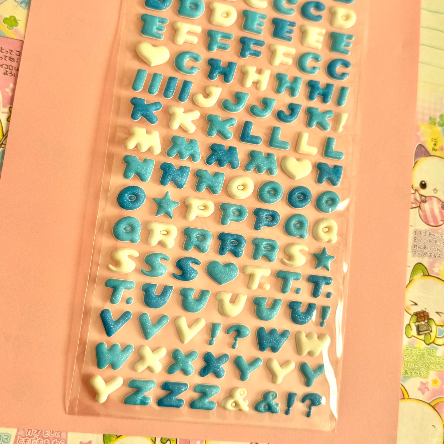 Crux Seals ♡ Alphabet Puffy Clear Sticker Sheet