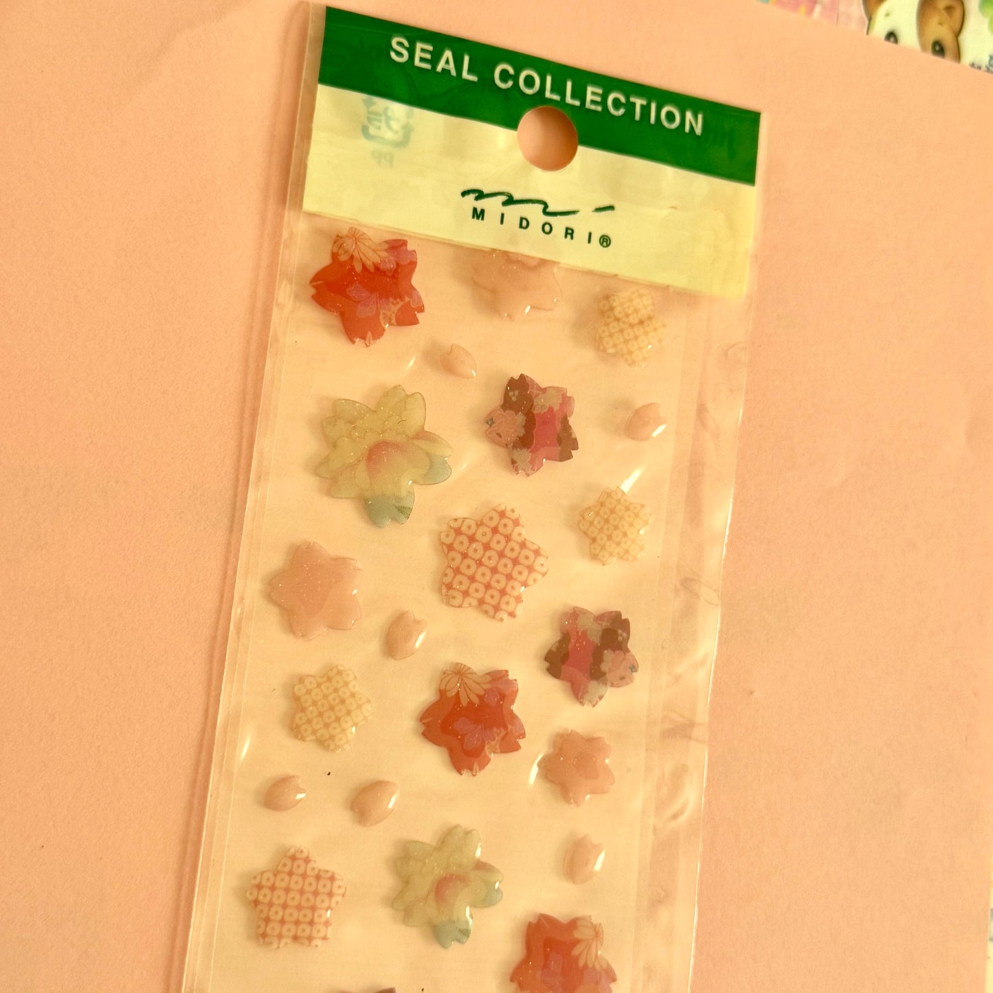 Cherry Blossom Pattern Clear Sticker Sheet