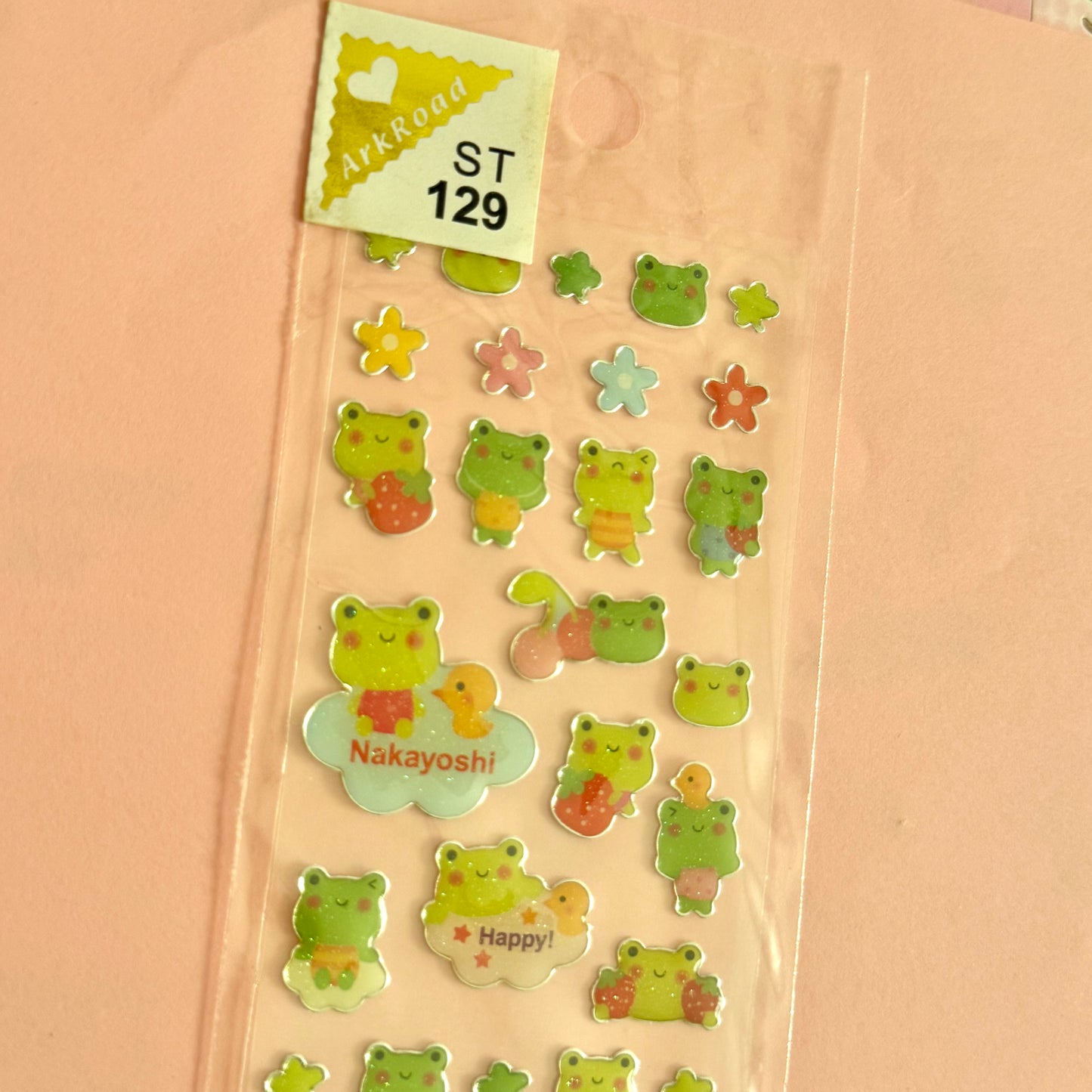 Cute Frog Clear Sticker Sheet