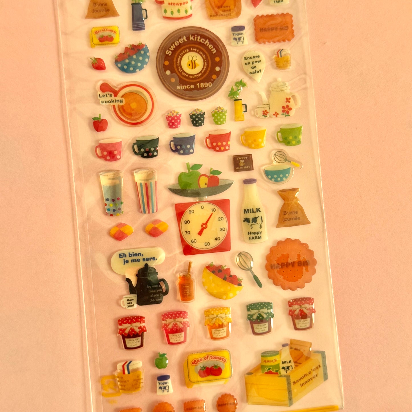 Mind Wave Seals ♡ Sweet Kitchen Clear Sticker Sheet
