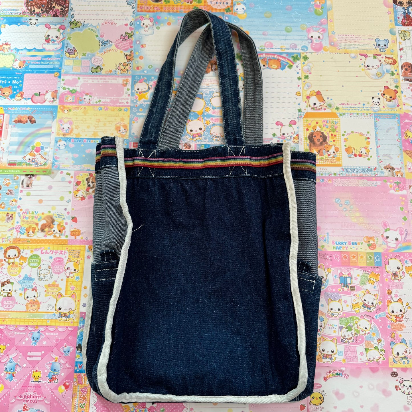 World Heart Denim Tote Bag