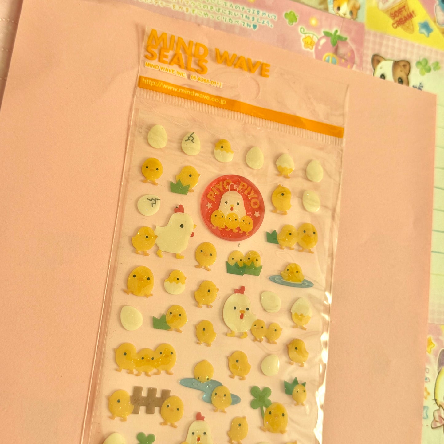 Mind Wave Seals ♡ Piyo Piyo Chicks Clear Sticker Sheet