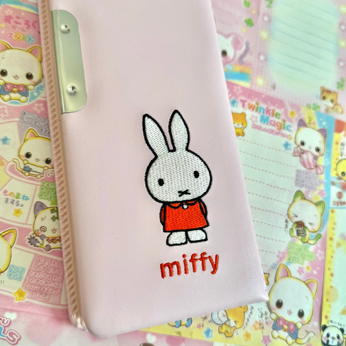 Miffy Pink Leather Pencil Case