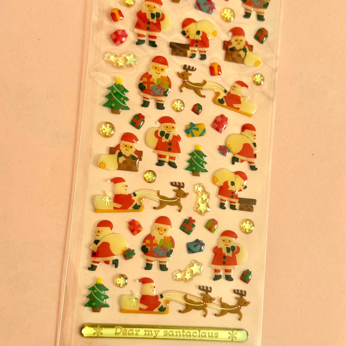 Mind Wave Seals ♡ Santa Claus Clear Sticker Sheet