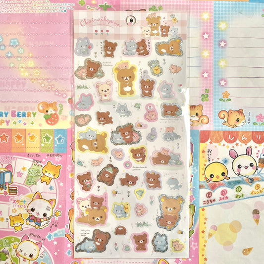 Rilakkuma Chairoikoguma Sticker Sheet