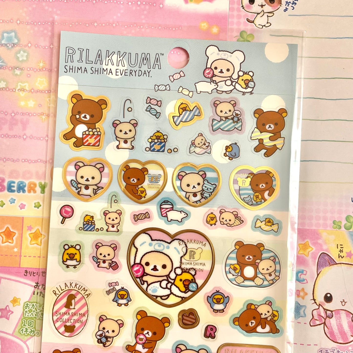 Rilakkuma Shima Shima Everyday Sticker Sheet