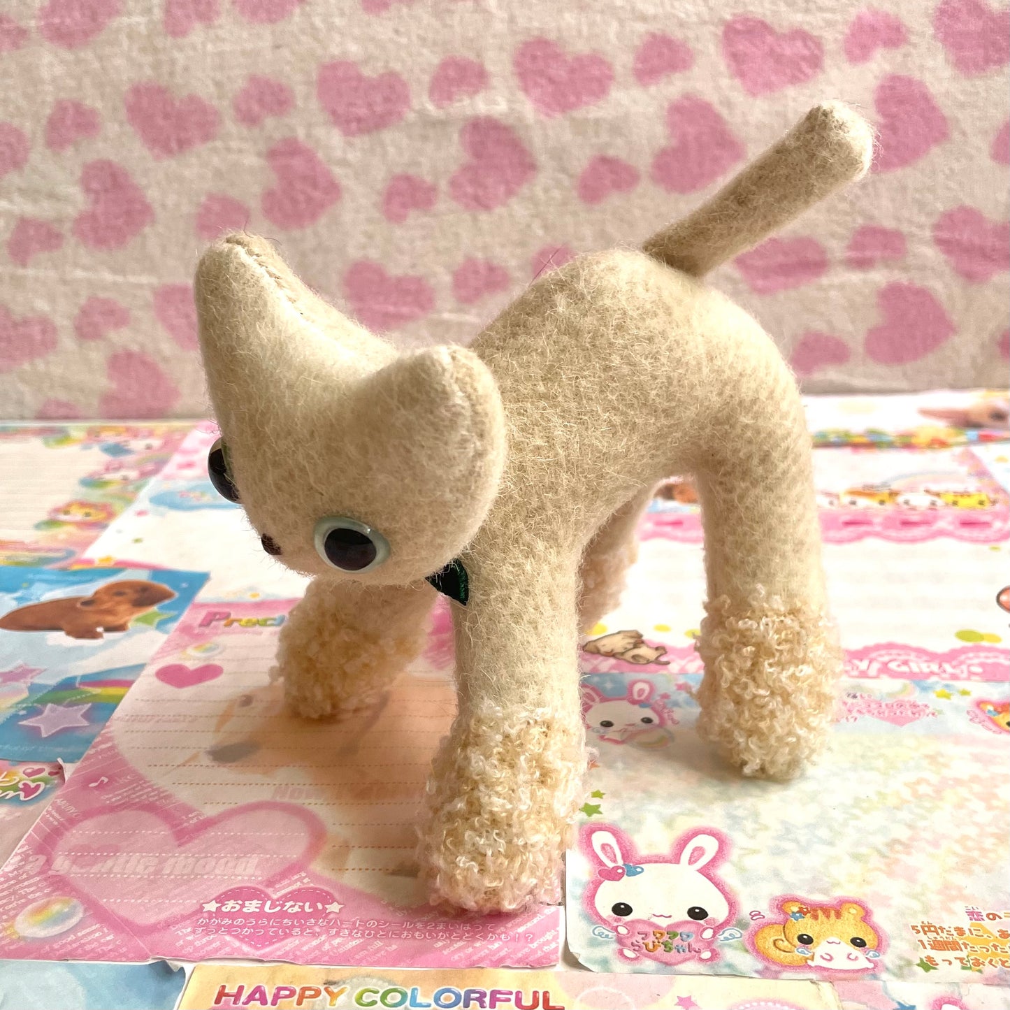 CAT, CAT, CAT! Bow Beige Cat Plush