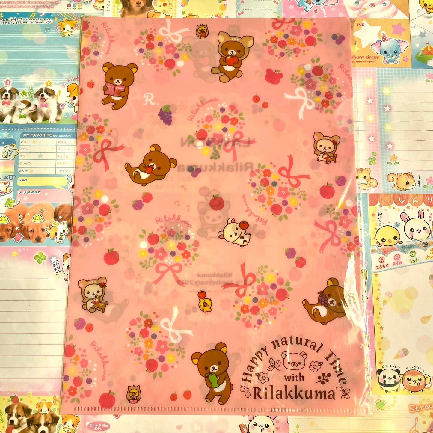 Rilakkuma Happy Natural Time with Rilakkuma Theme A4 File