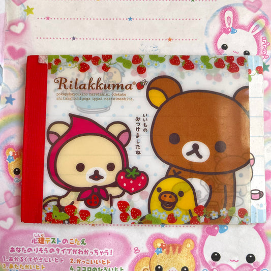 Rilakkuma Strawberry Memo Pad