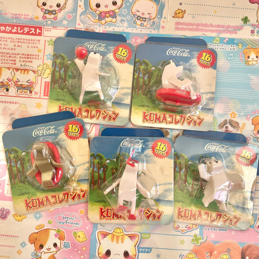 Set of 5 Coca Cola KUMA Collection Keychains/Figures