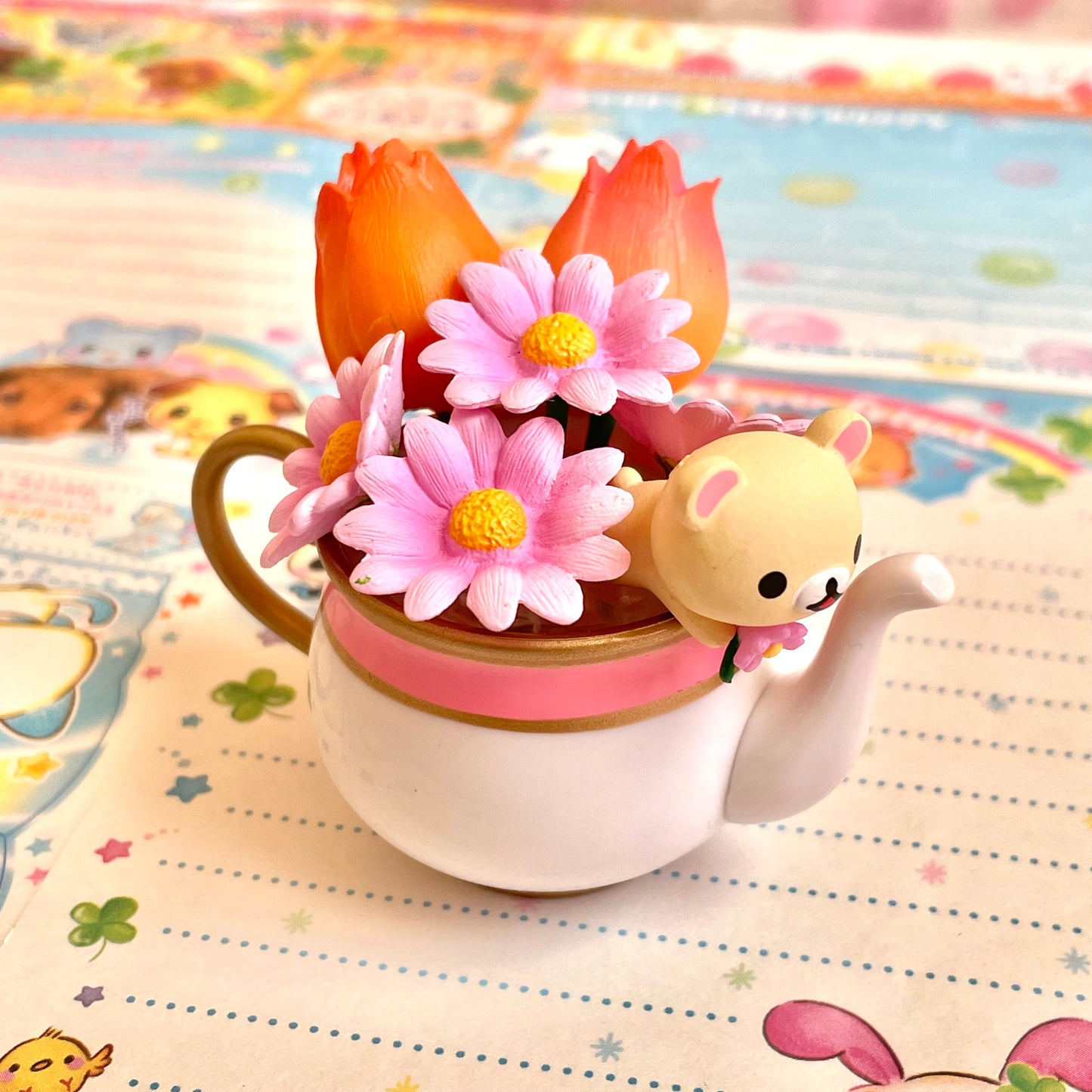 RE-MENT Rilakkuma Flower Teacup