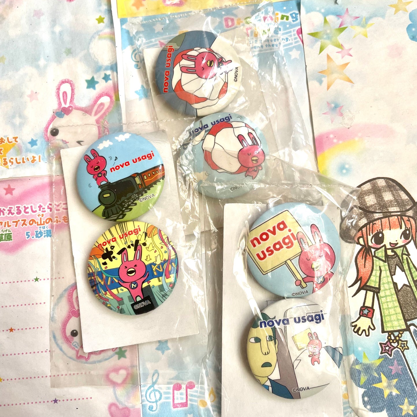 Nova Usagi Button Pin Set