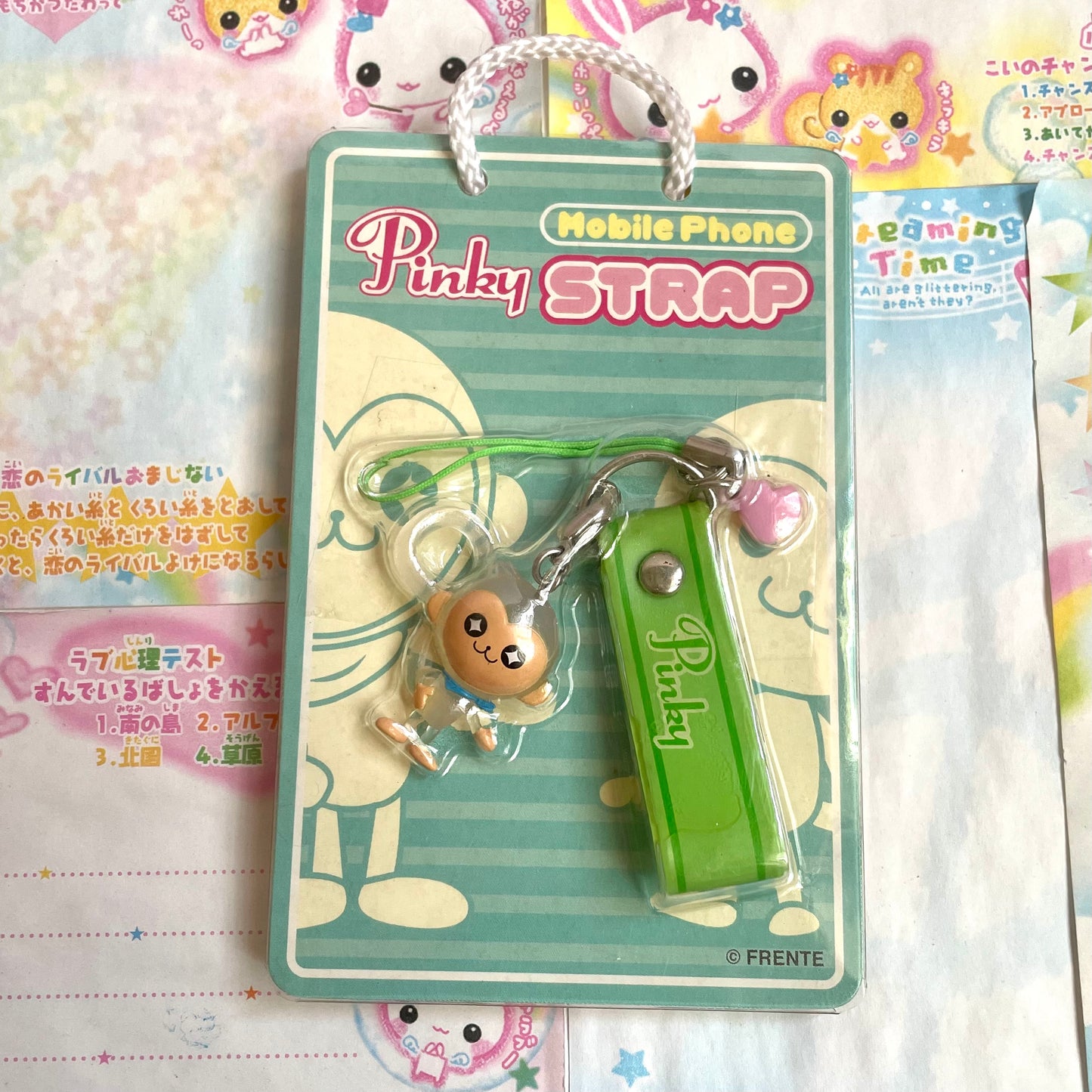 Pinky Fresh Monkey Clear Mobile Strap