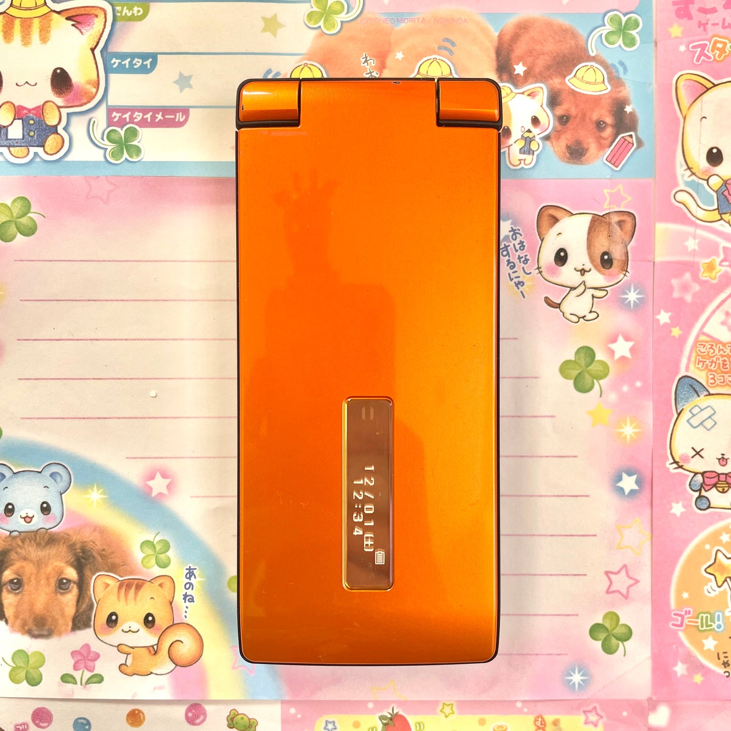 Prototype Flip Phone in Orange