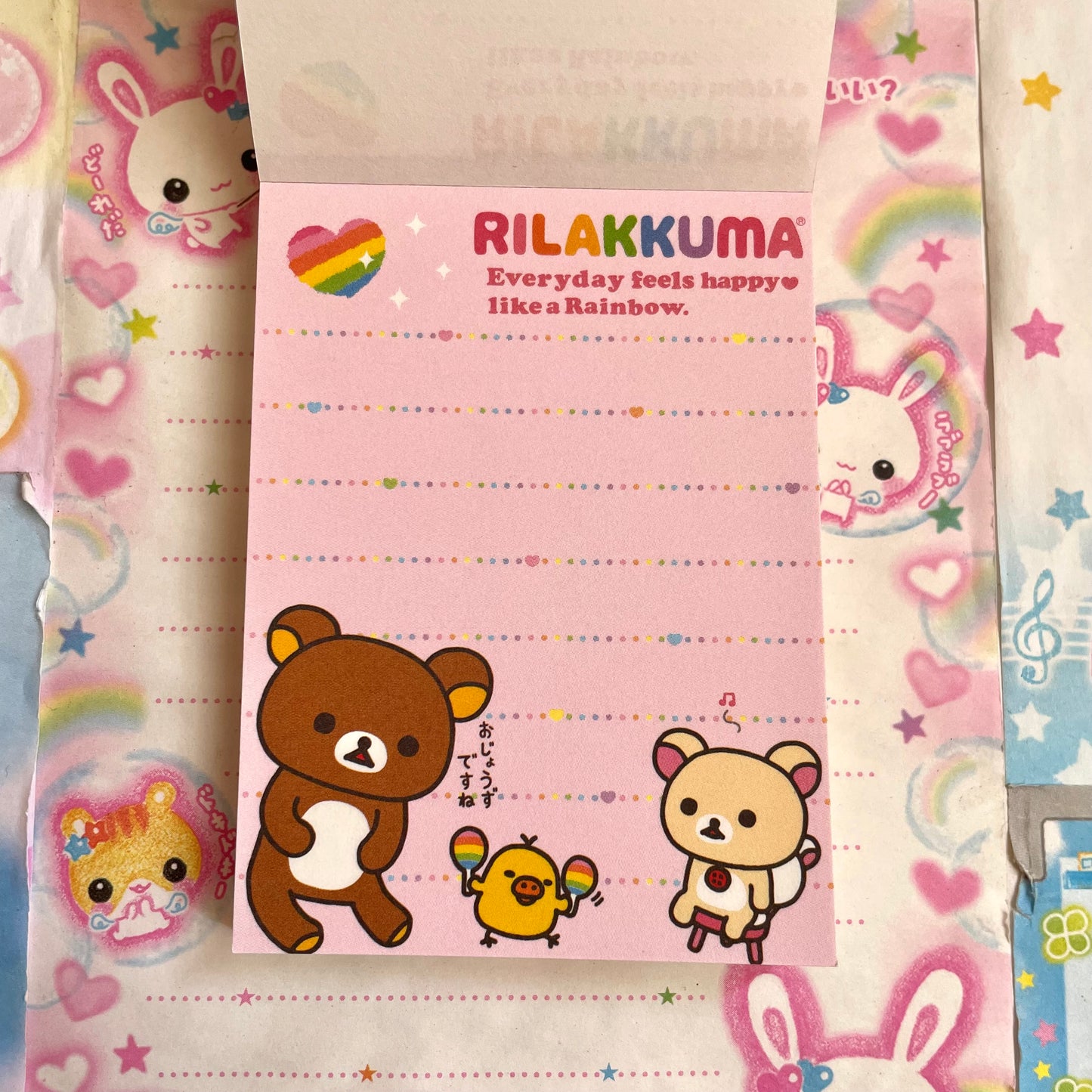 Rilakkuma Rainbow Memo Pad