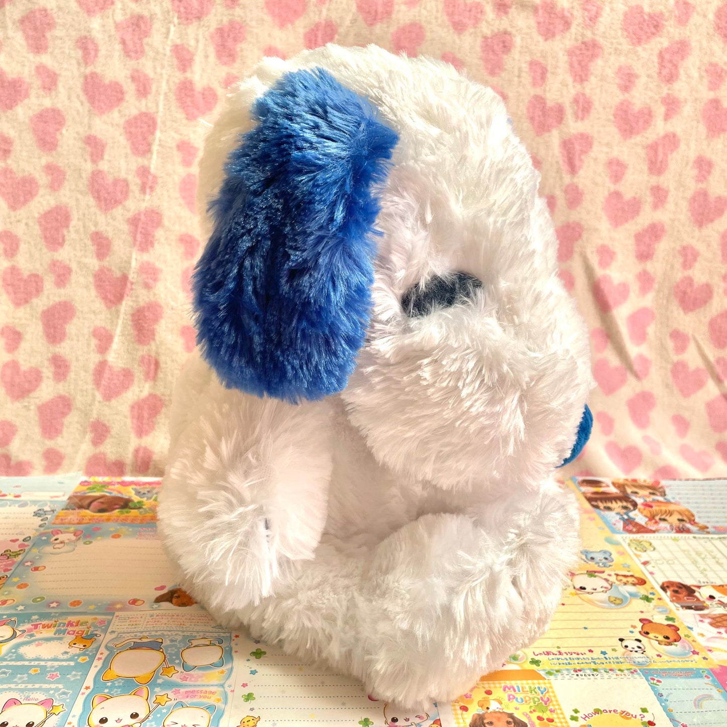 Snoopy Blue Boa Plush