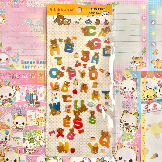 Rilakkuma Alphabet Sticker Sheet