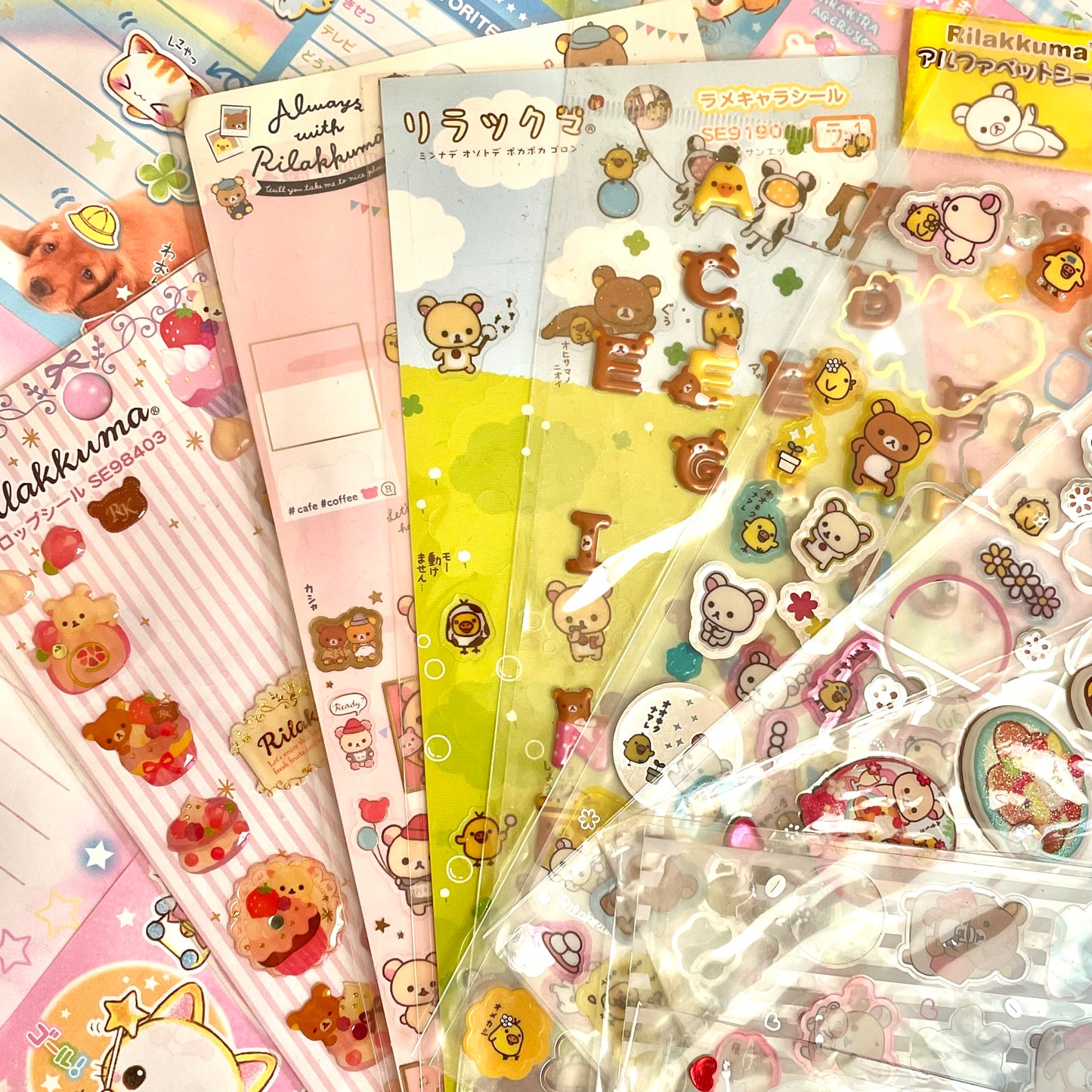 1 Random Used Rilakkuma Sticker Sheet