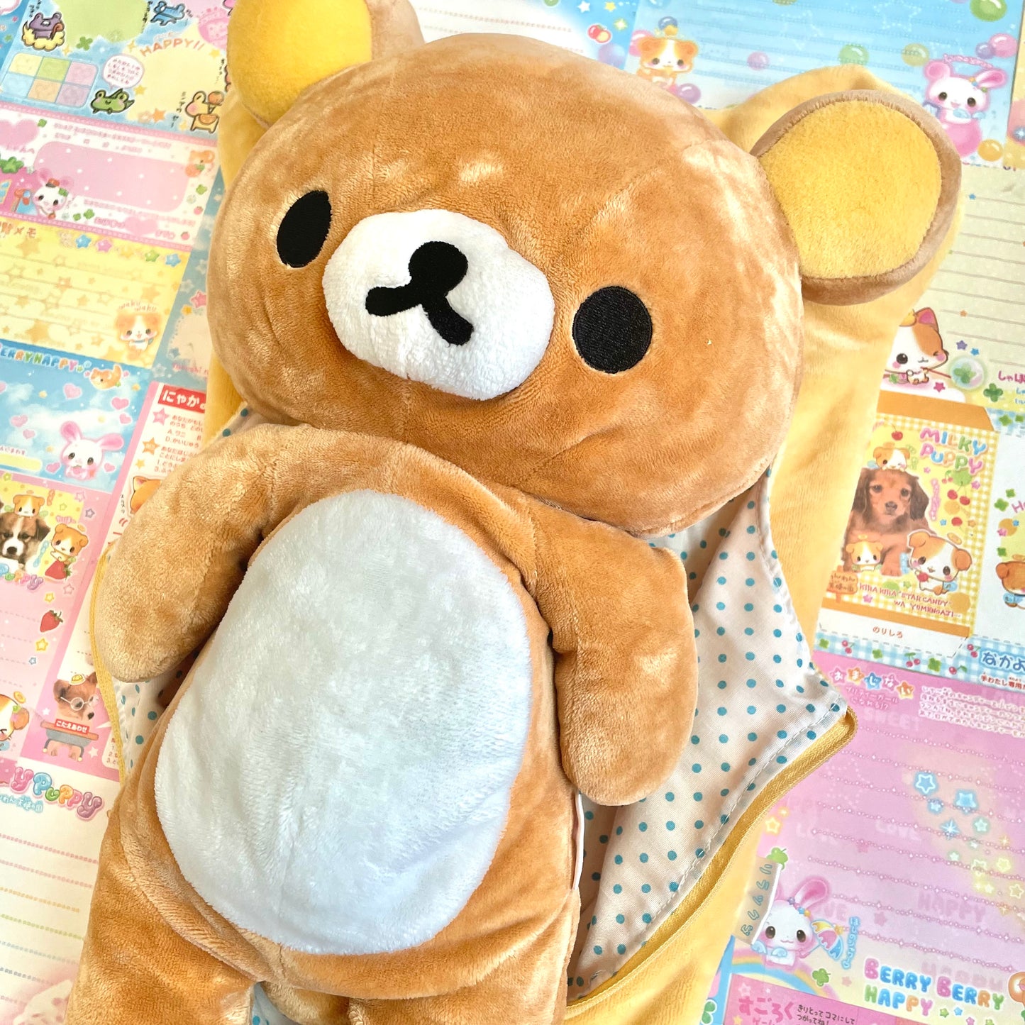 Rilakkuma in Reversible Sleeping Bag Plush