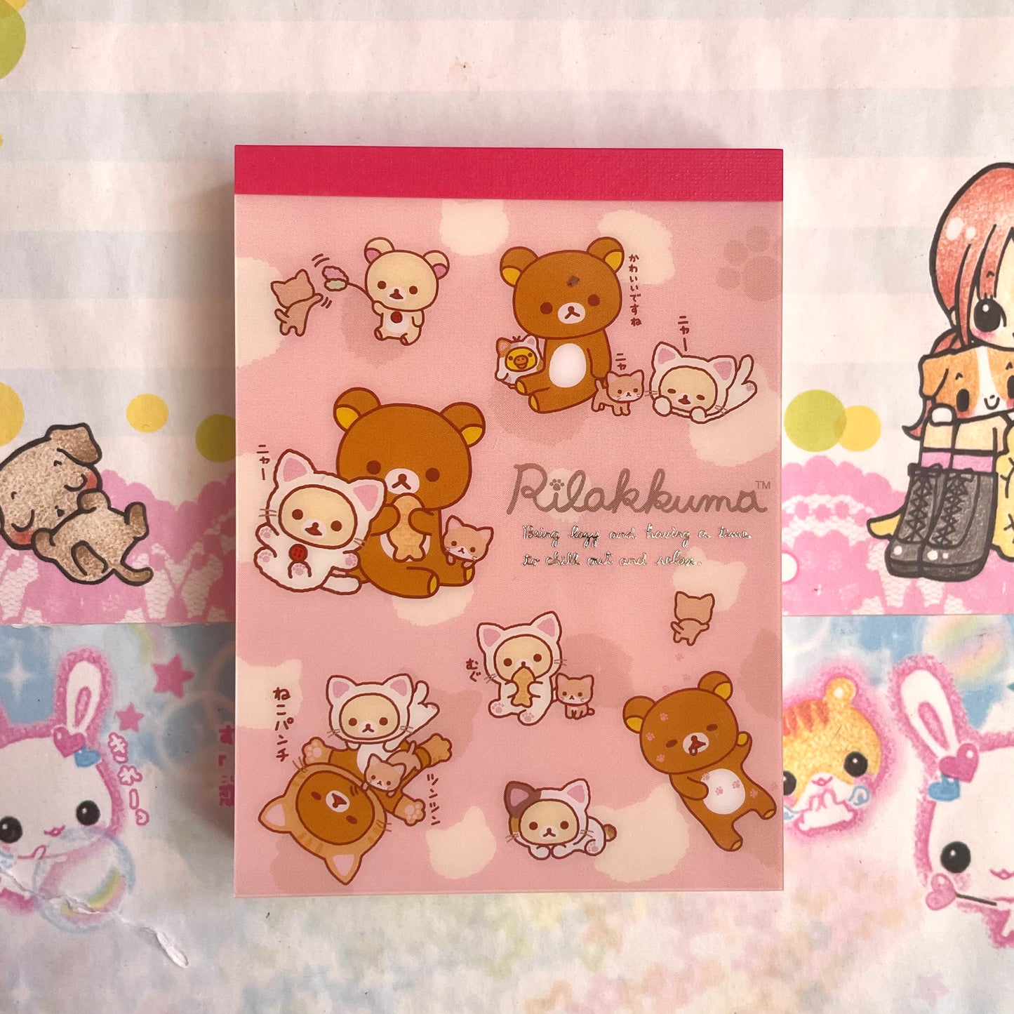 Cat Rilakkuma Relaxing Memo Pad