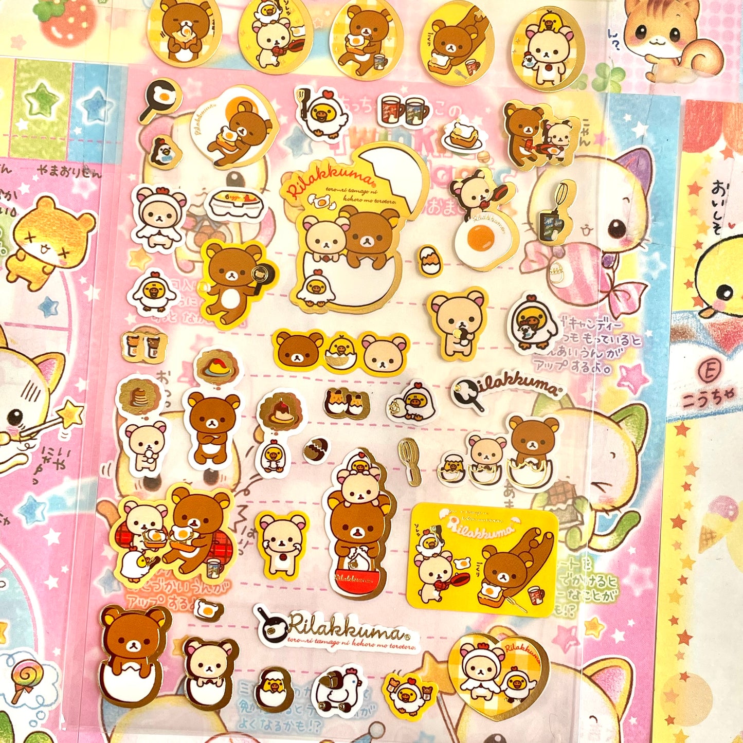 Rilakkuma Egg Clear Sticker Sheet