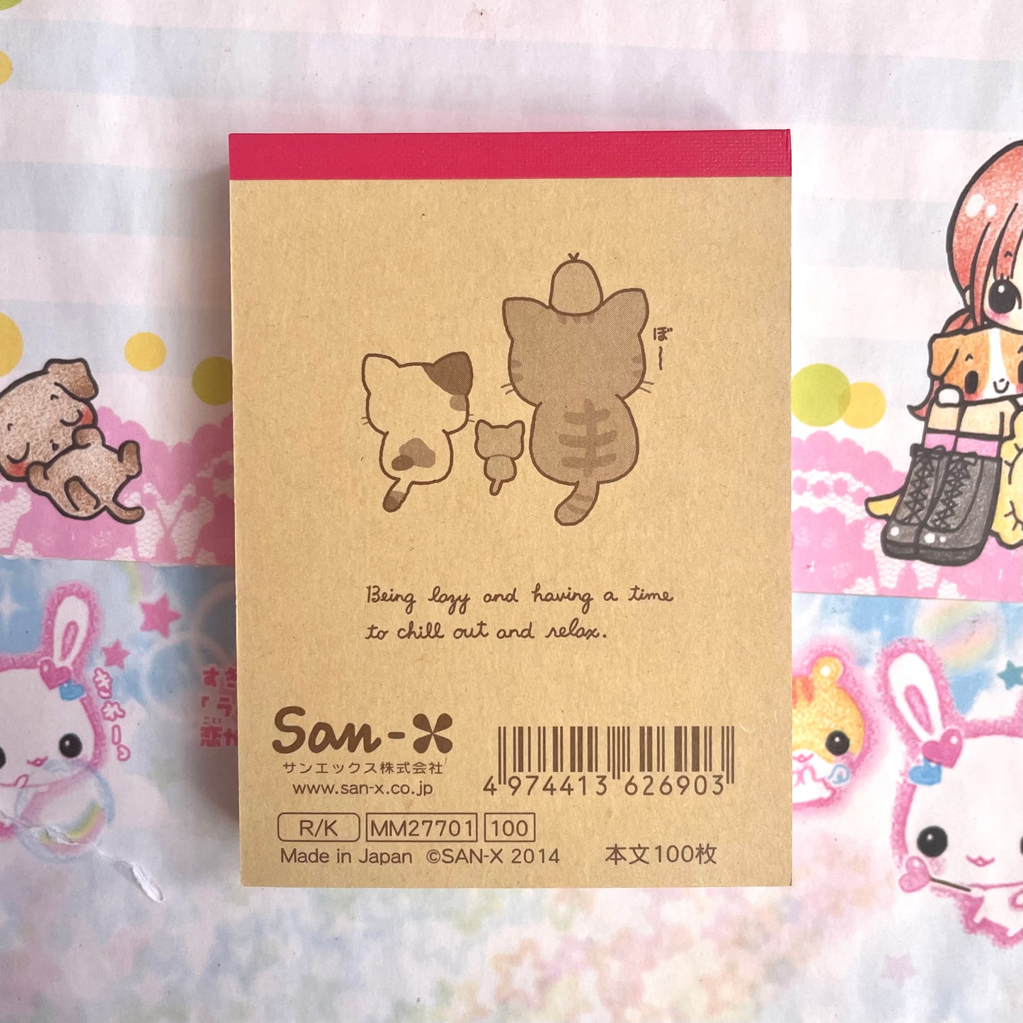 Cat Rilakkuma Relaxing Memo Pad