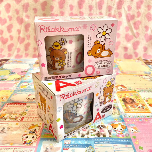 Rilakkuma Blood Type Mugs