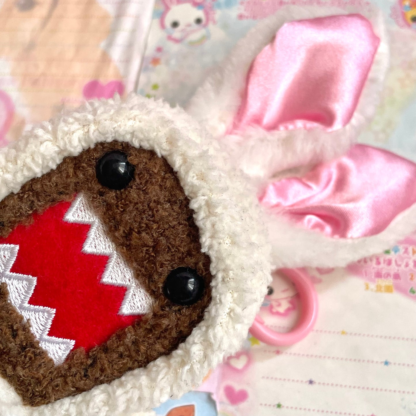 Bunny Domo-kun Mascot Keychain