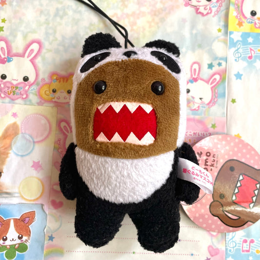 Domo-kun Panda Kigurumi Mascot Strap